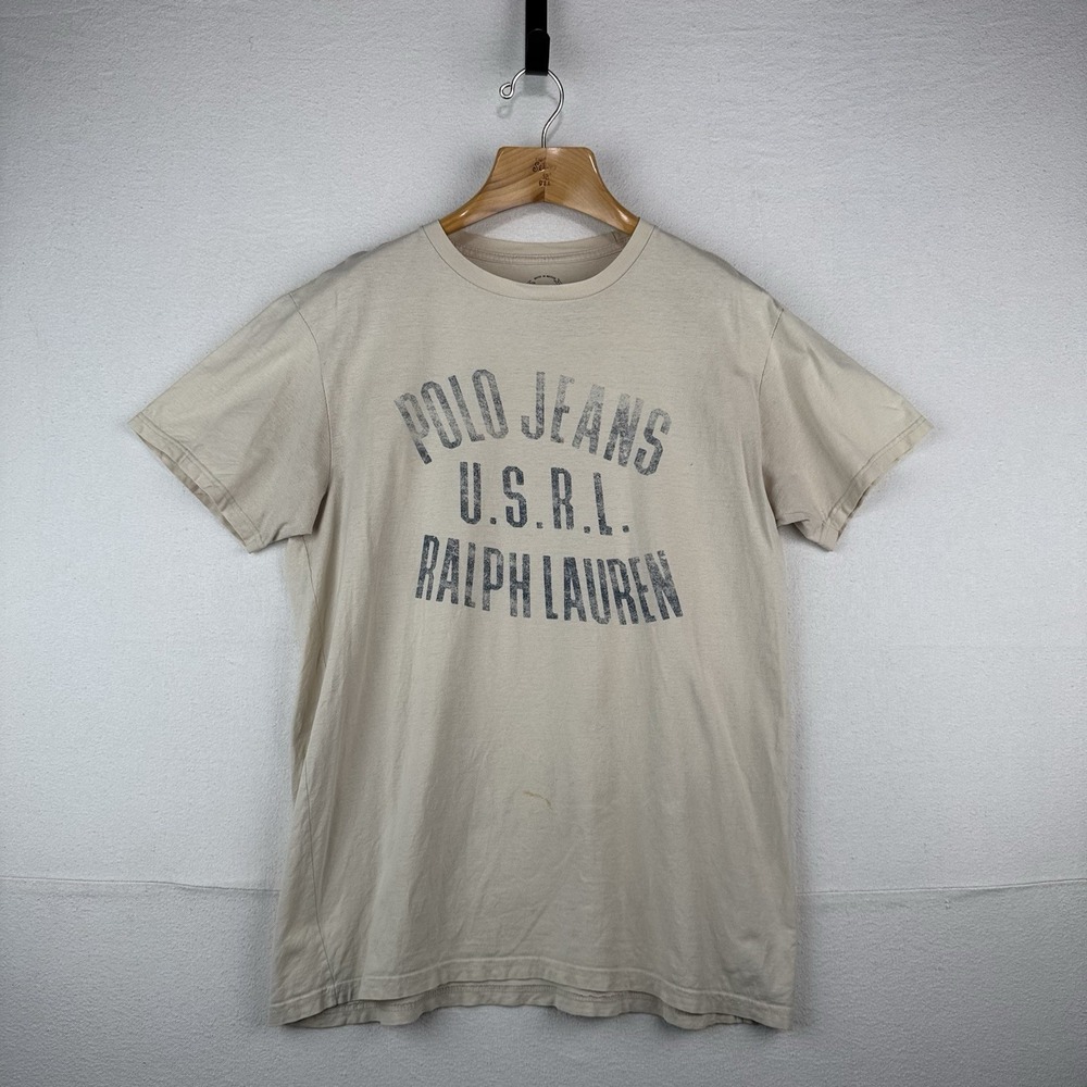 Polo Jeans U.S.R.L. by Ralph Lauren Military Tee Men's M Graphic *Distressed